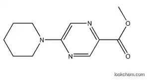 Molecular Structure of 1017603-80-3 (Methyl 5-(1-piperidinyl)-2-pyrazinecarboxylate)